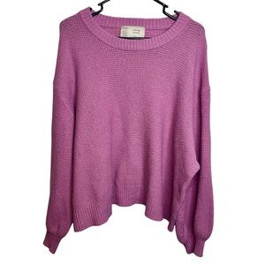 Saturday Sunday Pink Knit Preppy Feminine Modest Cute Pullover Sweater Size 2X